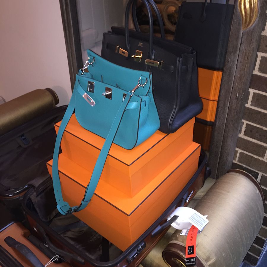 hermes garden party medium mallard blue/mallard blue  