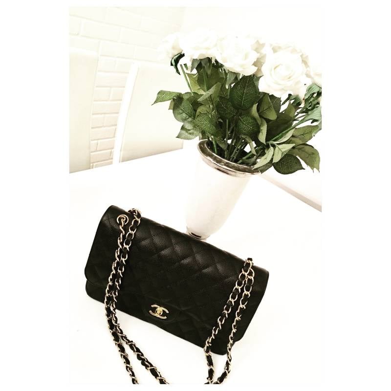 black chanel purse