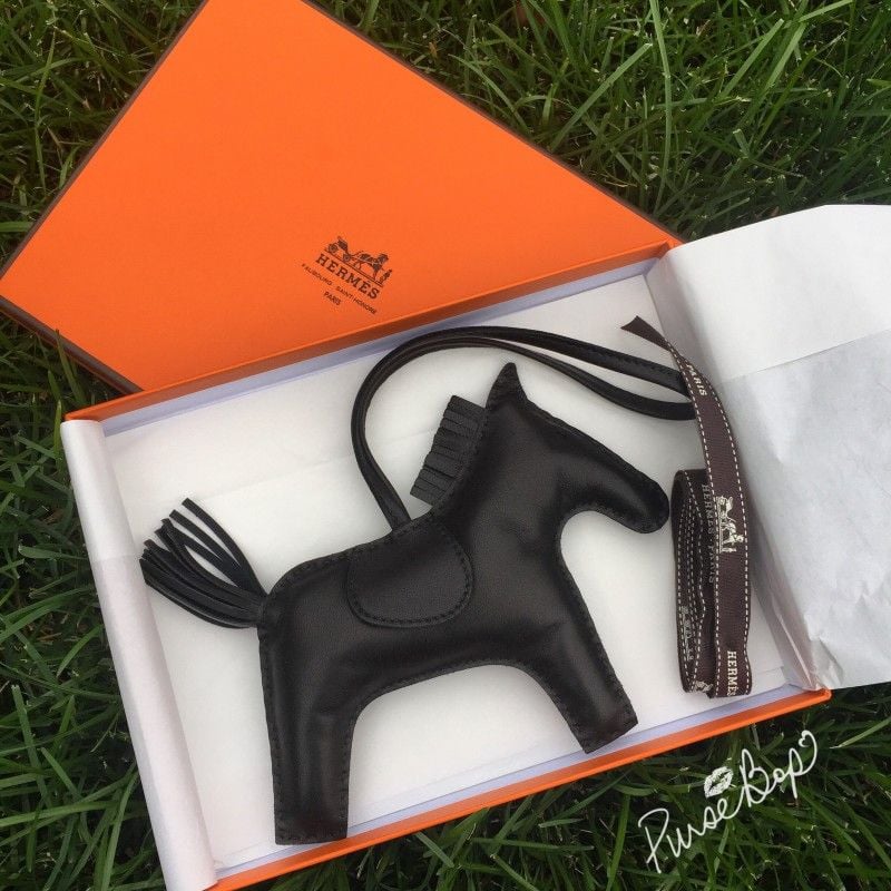 Replica Hermes White Rodeo Horse Bag Charm