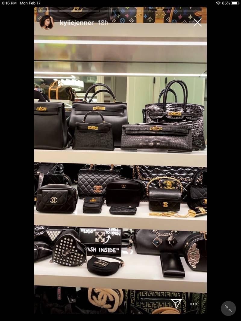 Kylie Jenner's Color-Coded Handbag Closet | PurseBop