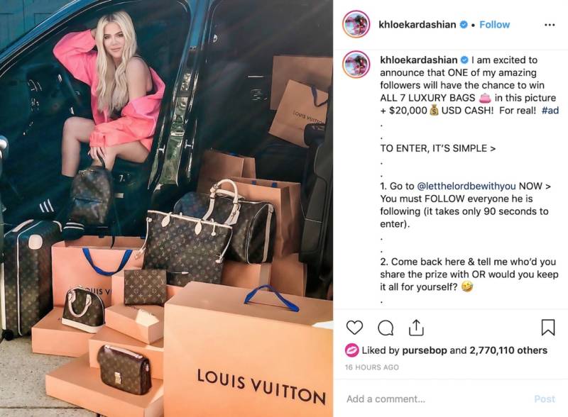 Star Splurge: Khloe Kardashian's Louis Vuitton Monogram 'Fleur de