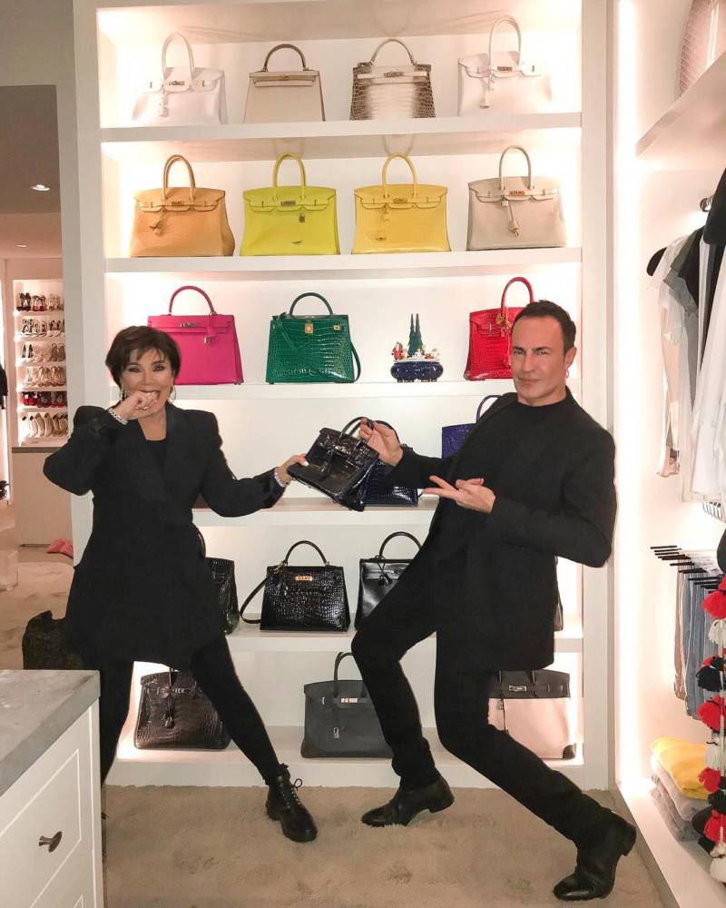 kris jenner hermes closet