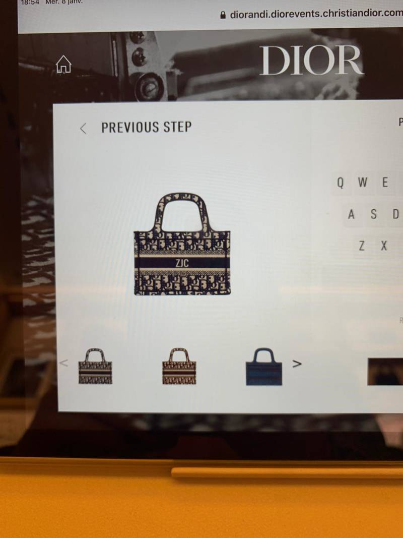 dior tote personalised