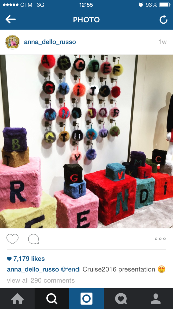 fendi initial charm