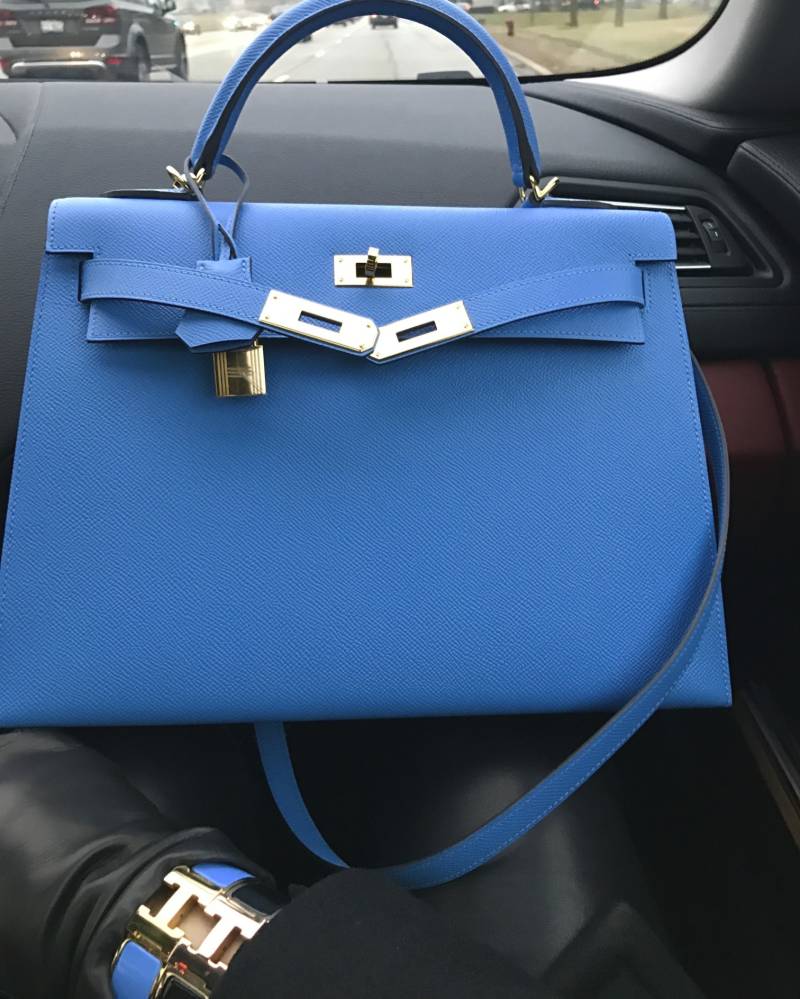 hermes kelly bag blue