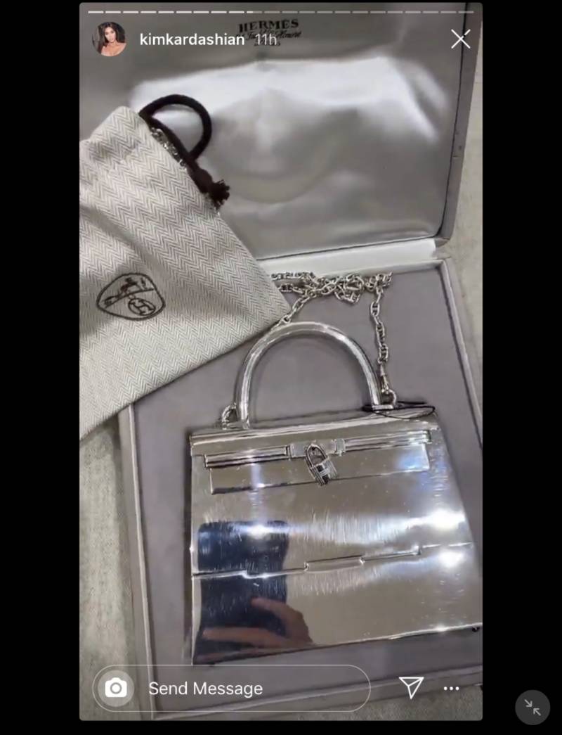 hermes silver bag