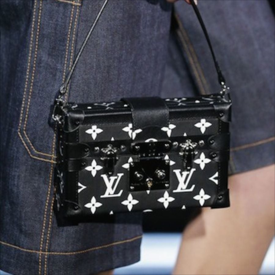 Louis Vuitton Monogram Petite Malle Blue Black