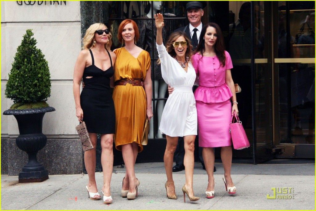 sex and the city cast on set 3 080909
