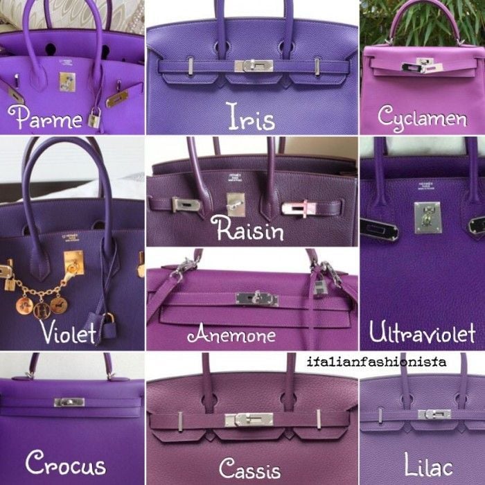 hermes purple color chart