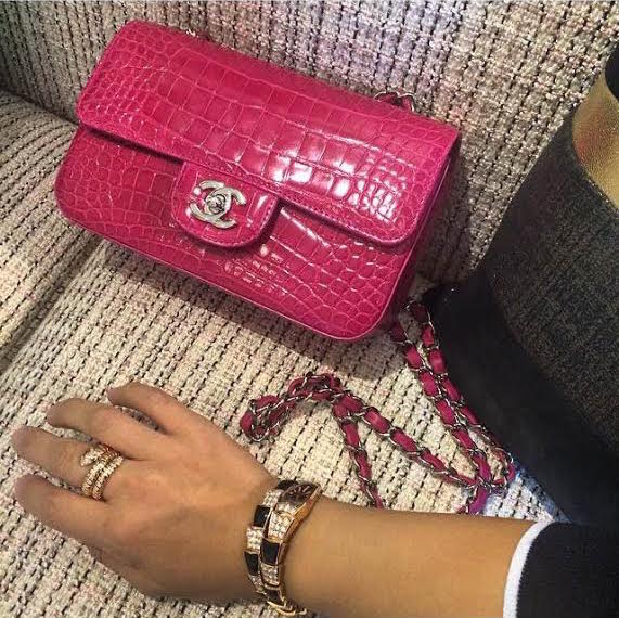 What Goes Around Comes Around Chanel Pink Calfskin Lock Flap Bag