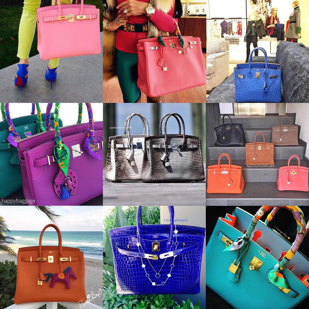 Hermes Purple Handbags