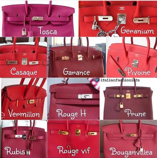 rouge hermes red color chart