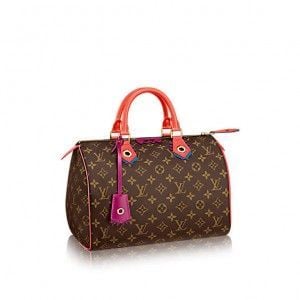 LOUIS VUITTON - LV - Speedy Totem 30 Brown Monogram - Violet Top Handle Bag  in 2023