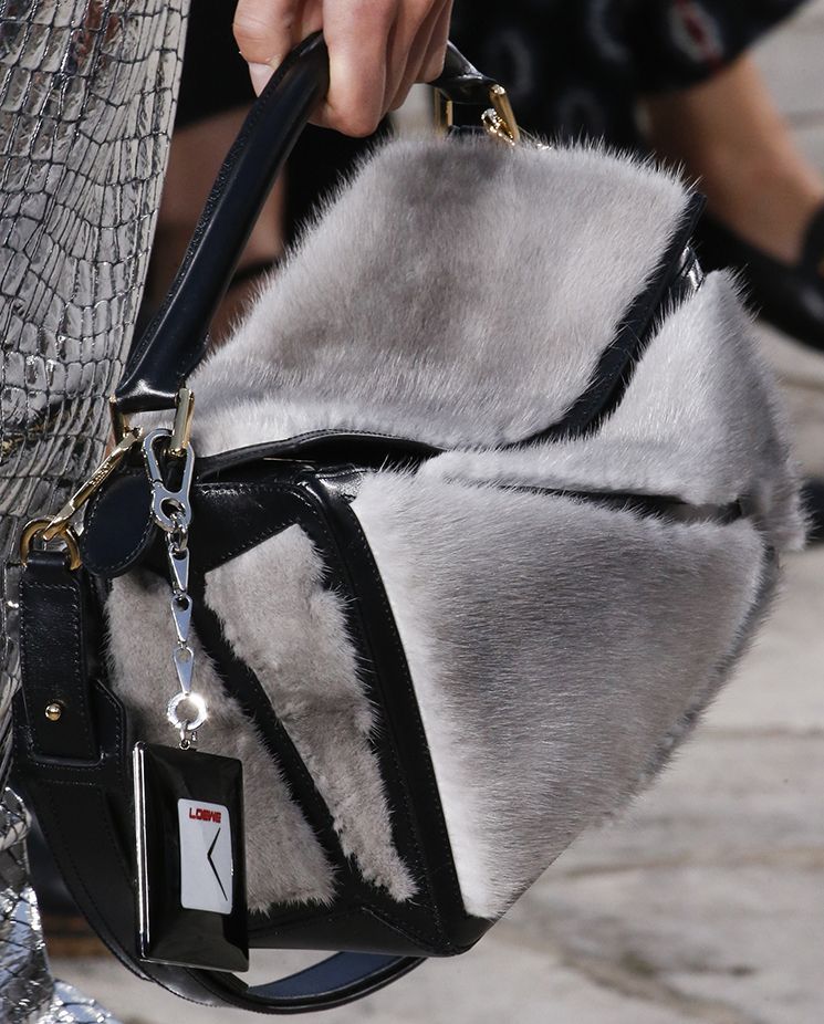 loewe silver puzzle bag