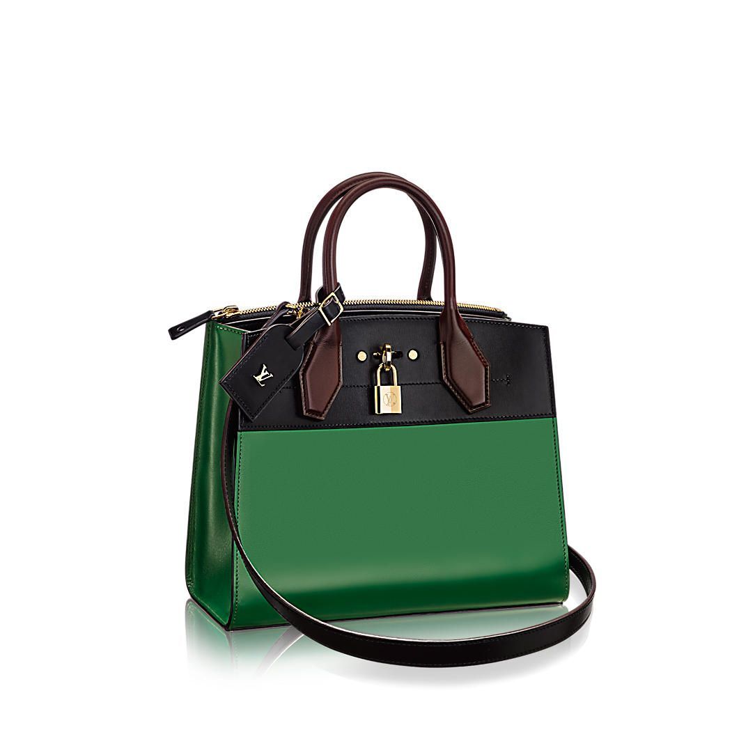 Louis Vuitton Ostrich Green Leather City Steamer Bag - BOPF