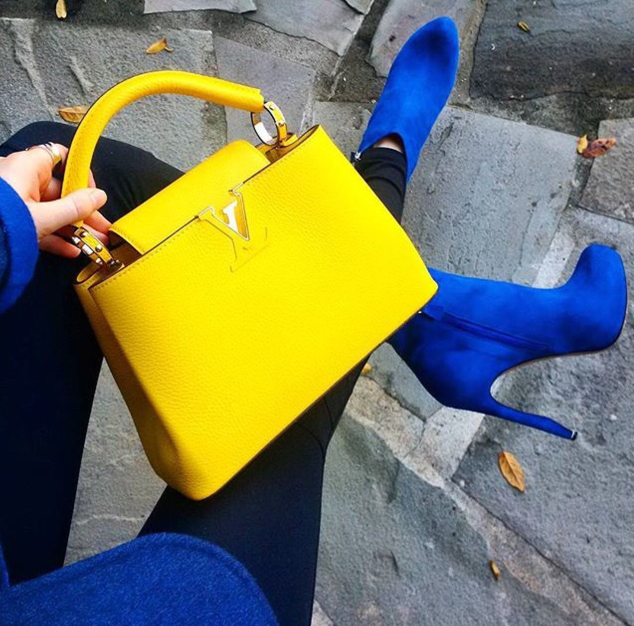 lv capucines yellow