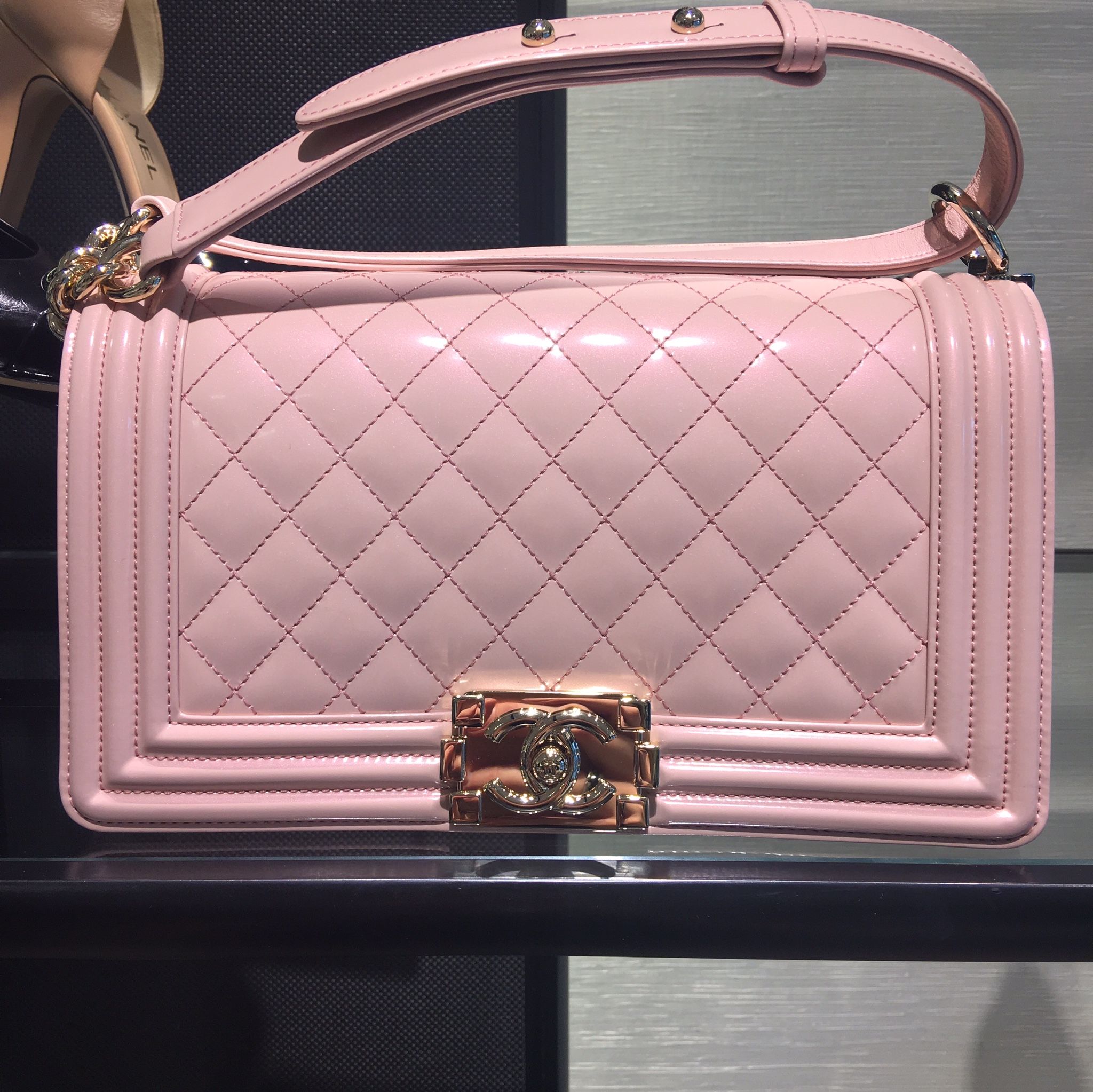 Chanel Spring Patent 2016 Boy Bags - PurseBop