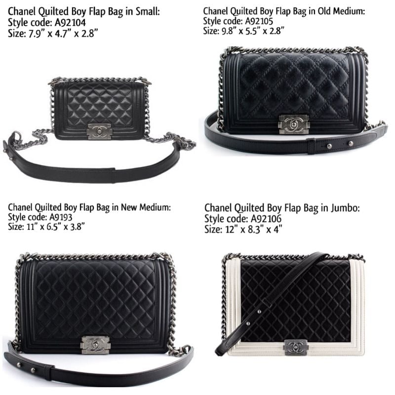 CHANEL BOY BAG SIZE COMPARISON, SMALL OR MEDIUM