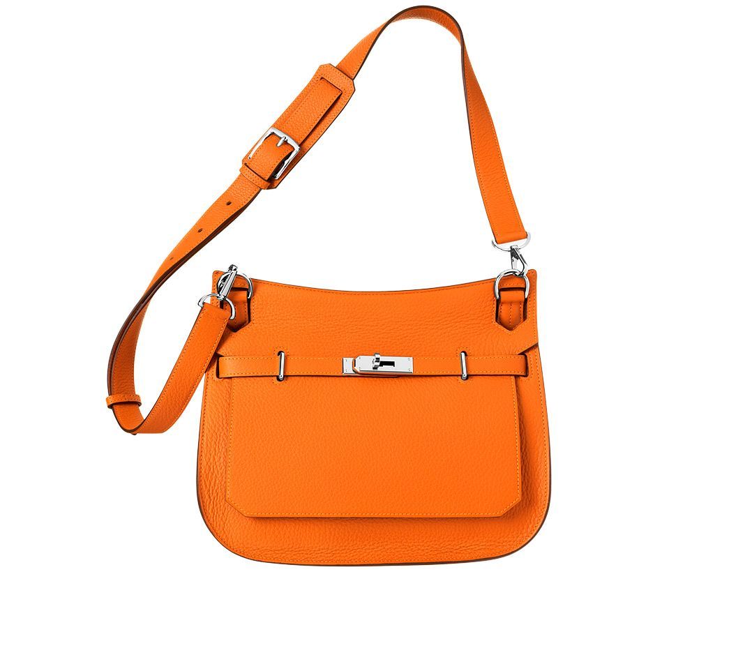 SOLD - HERMES Jypsiere 28 In Orange Color Clemence Calfskin