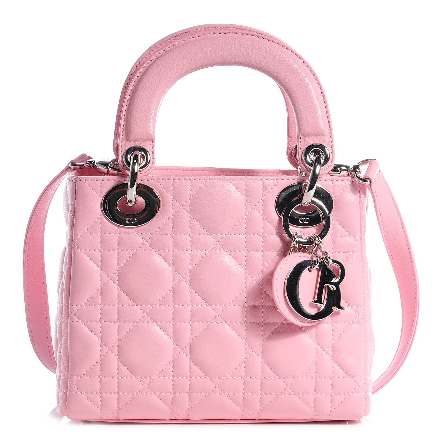 BD77921-CHRISTIAN-DIOR-Lambskin-Cannage-Mini-Lady-Dior-Rose-Clair-0