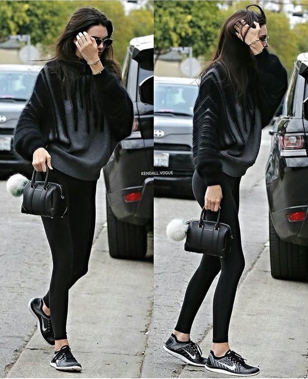 WHAT SHE WORE: Kendall Jenner with black leather Givenchy Lucrezia bag in  New York on January 29 ~ I want her style - What…