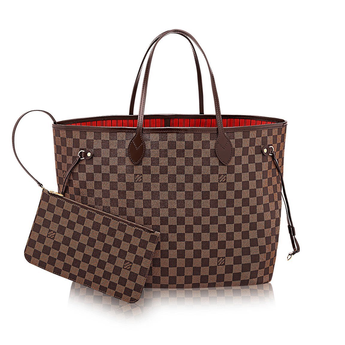 LOUIS VUITTON Totally GM White Checkered Coated Canvas Shoulder Bag Tote Bag