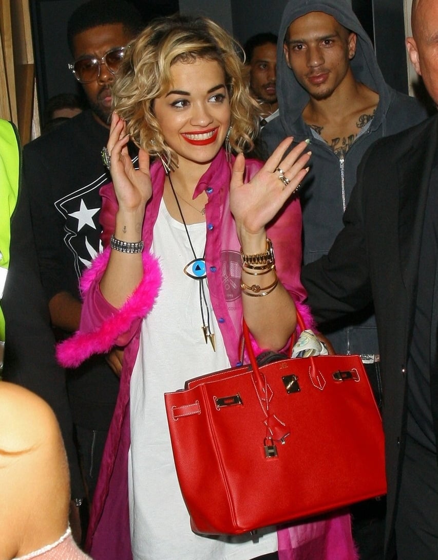 celebrity red birkin