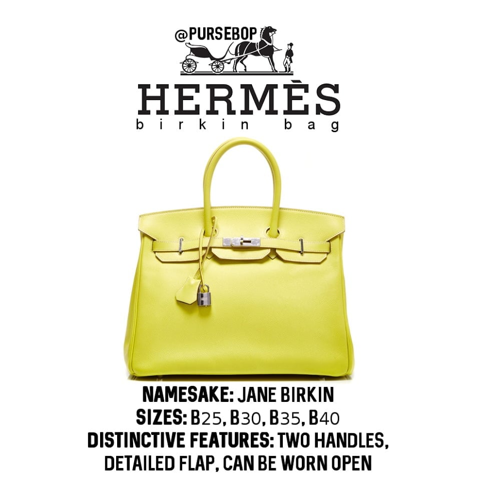What's the difference in an Hermès Birkin bag & a Kelly? Get the scoop