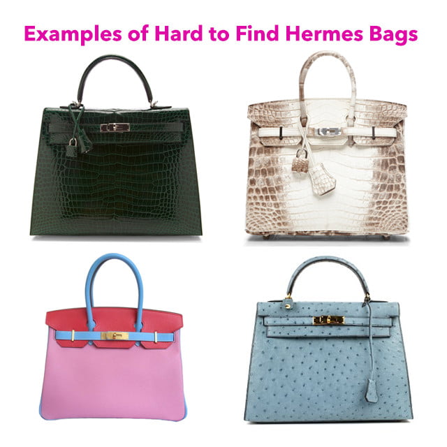examples of hard to find hermes bags