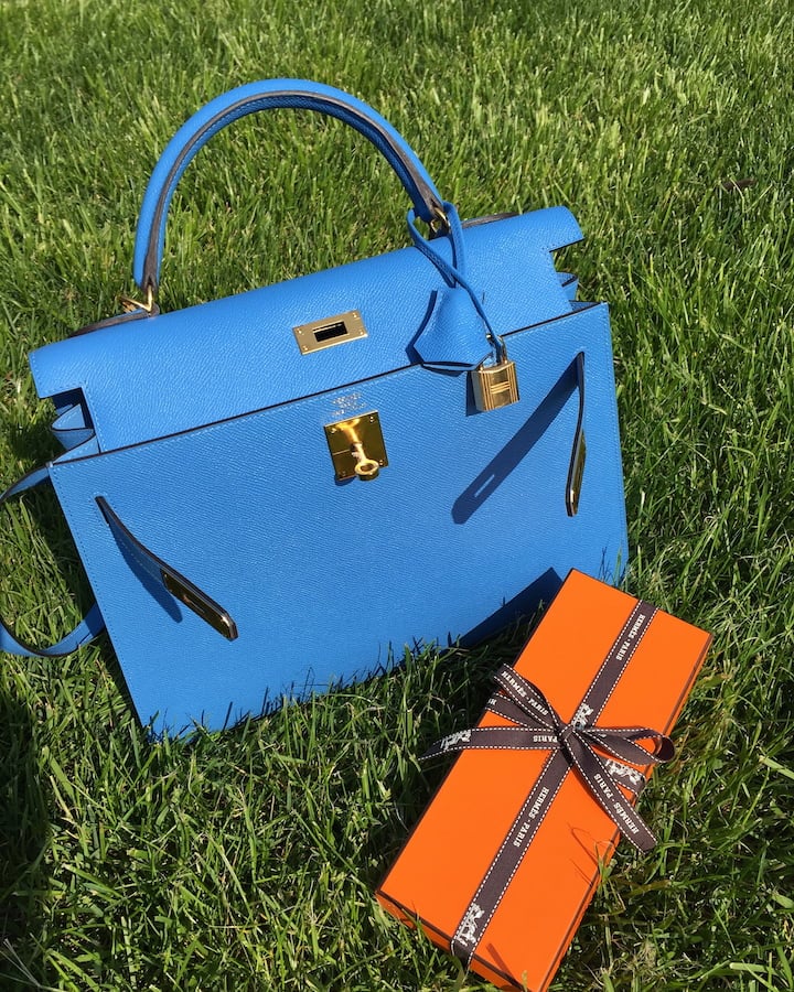 The perfecf Hermes Kelly size 32 colour bleu pale very “popular