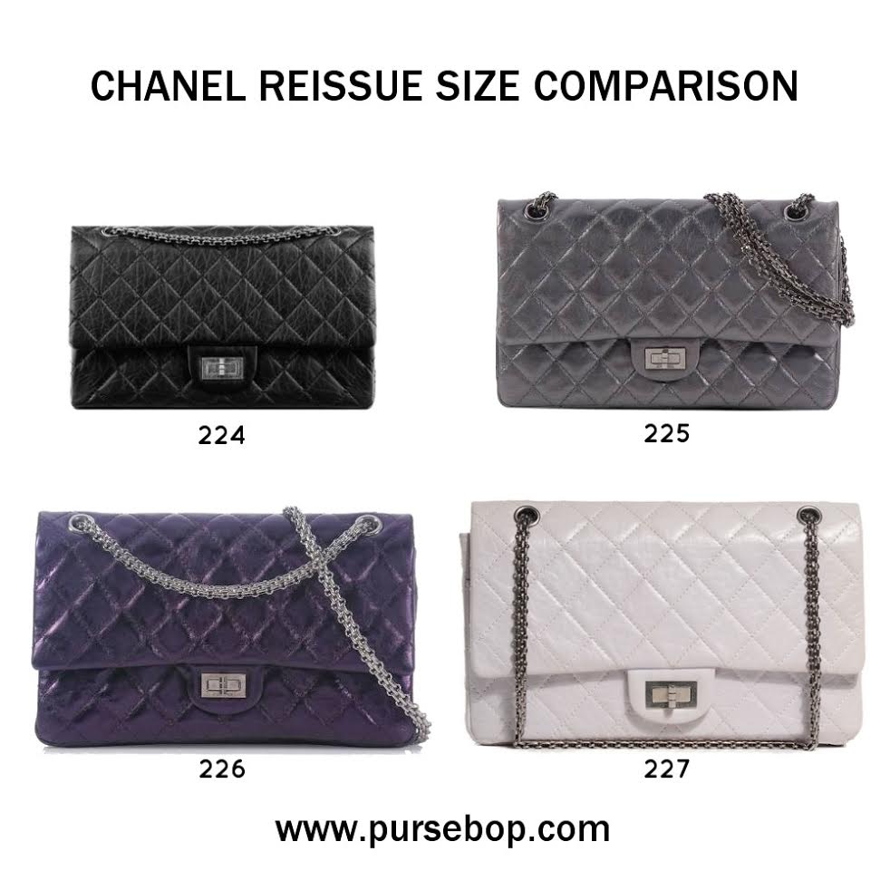 chanel reissue size