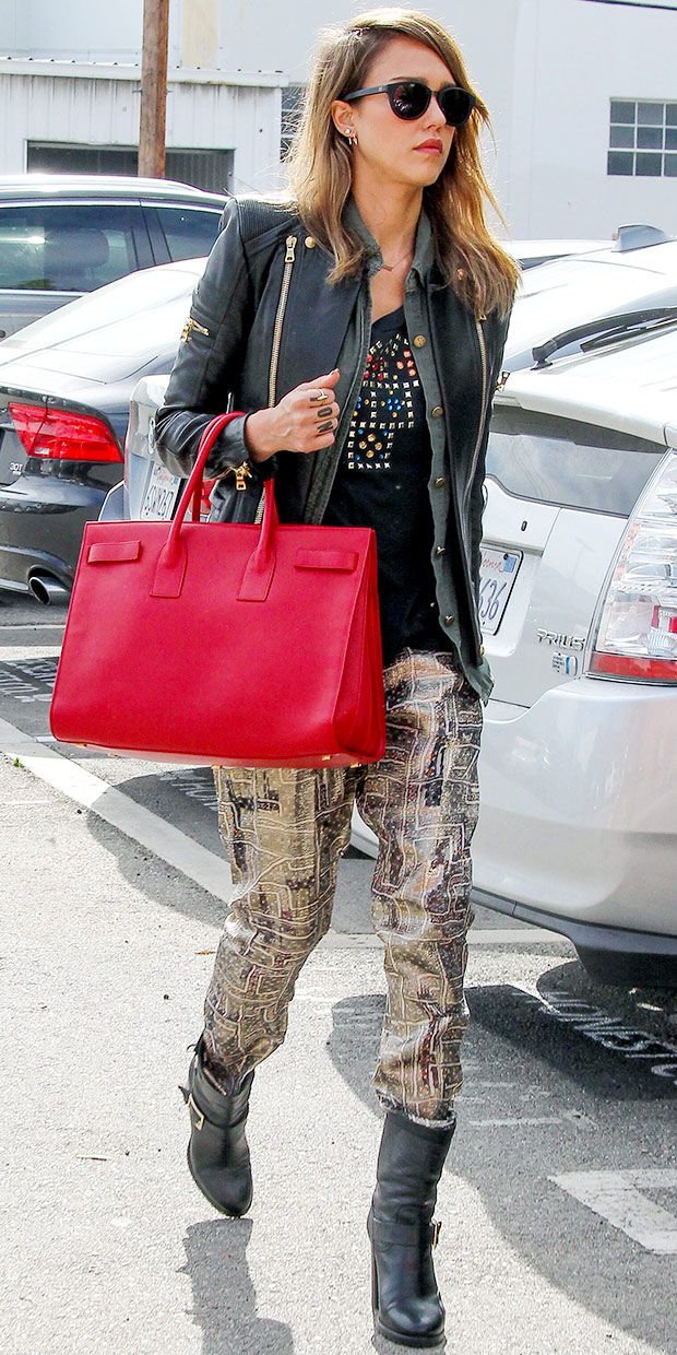 How Celebrities Carry The Saint Laurent Classic Monogram Bag