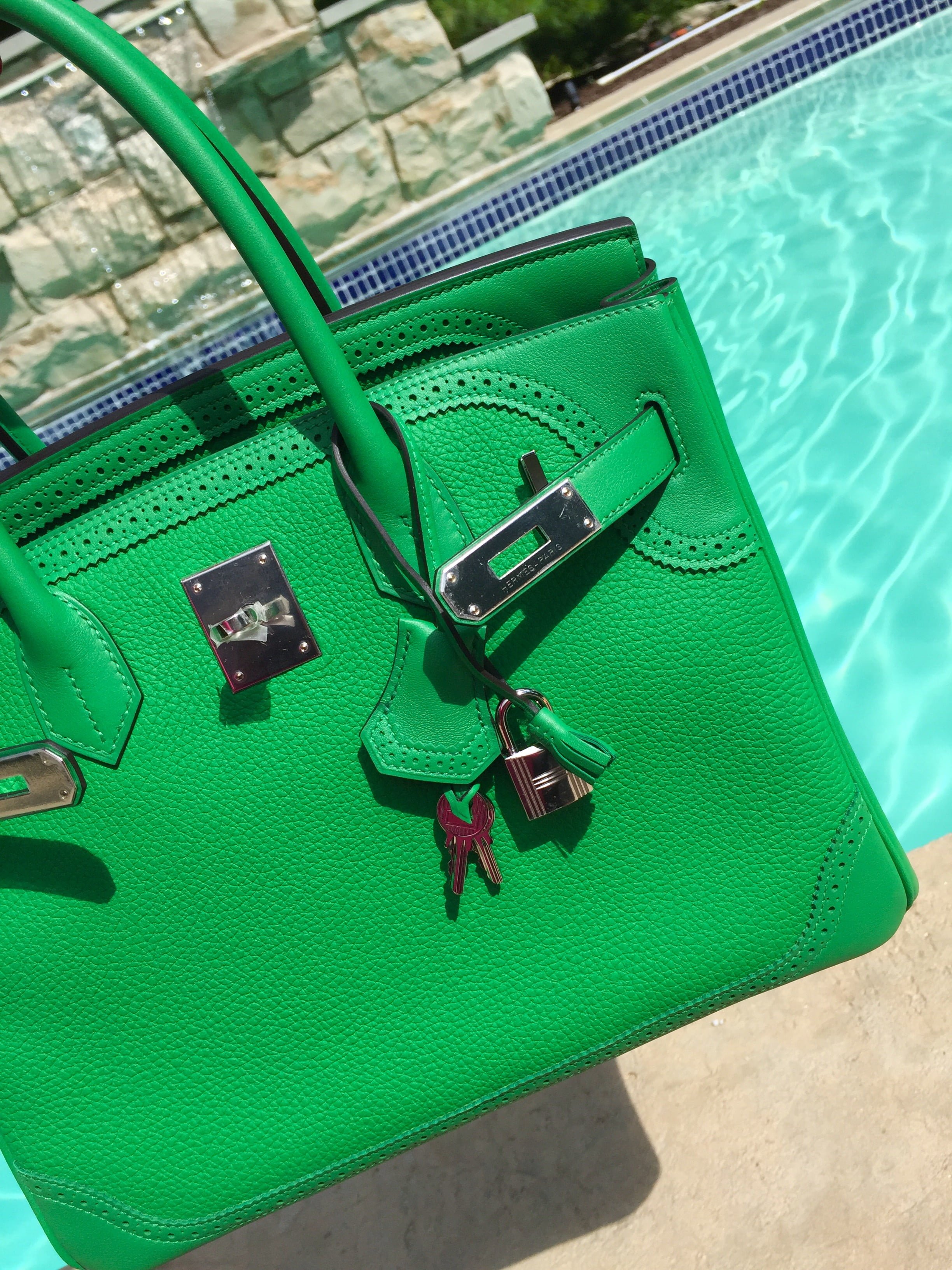Hermes birkin on sale bamboo green