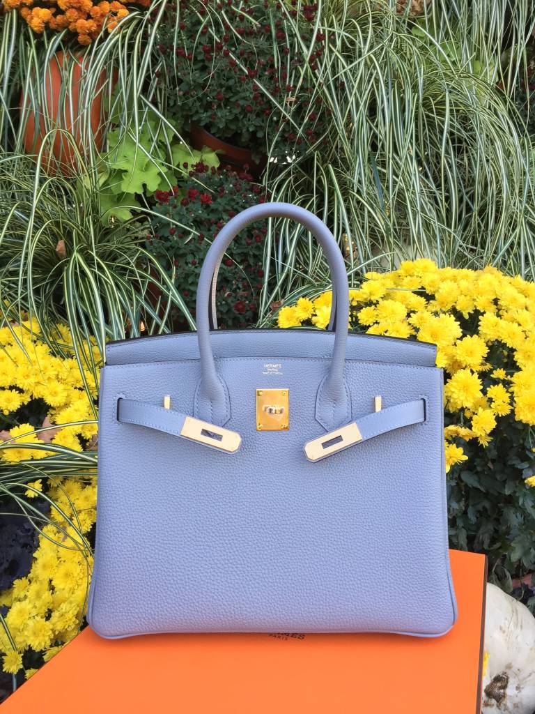 HERMES BIRKIN 30 TOGO BLUE LIN GHW