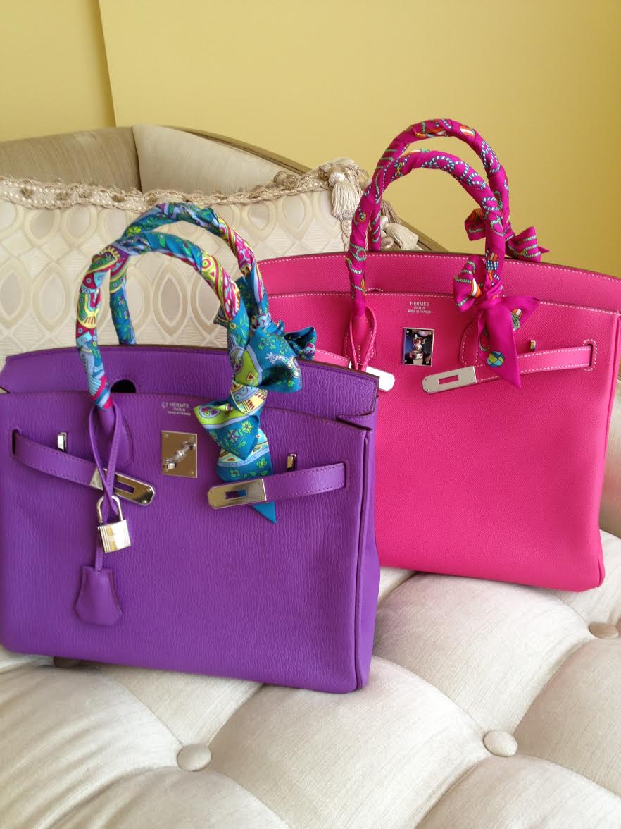 Hermes special order chevre 30 Birkin - Parme with Violet