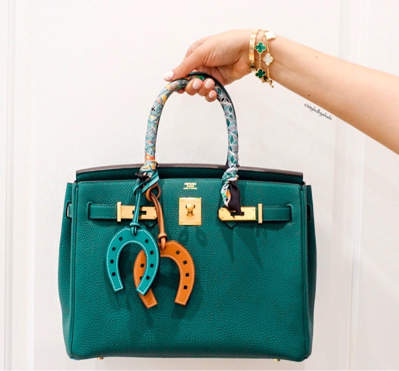 Hermes Blue Izmir Turquoise Porosus Crocodile Birkin 30 Bag