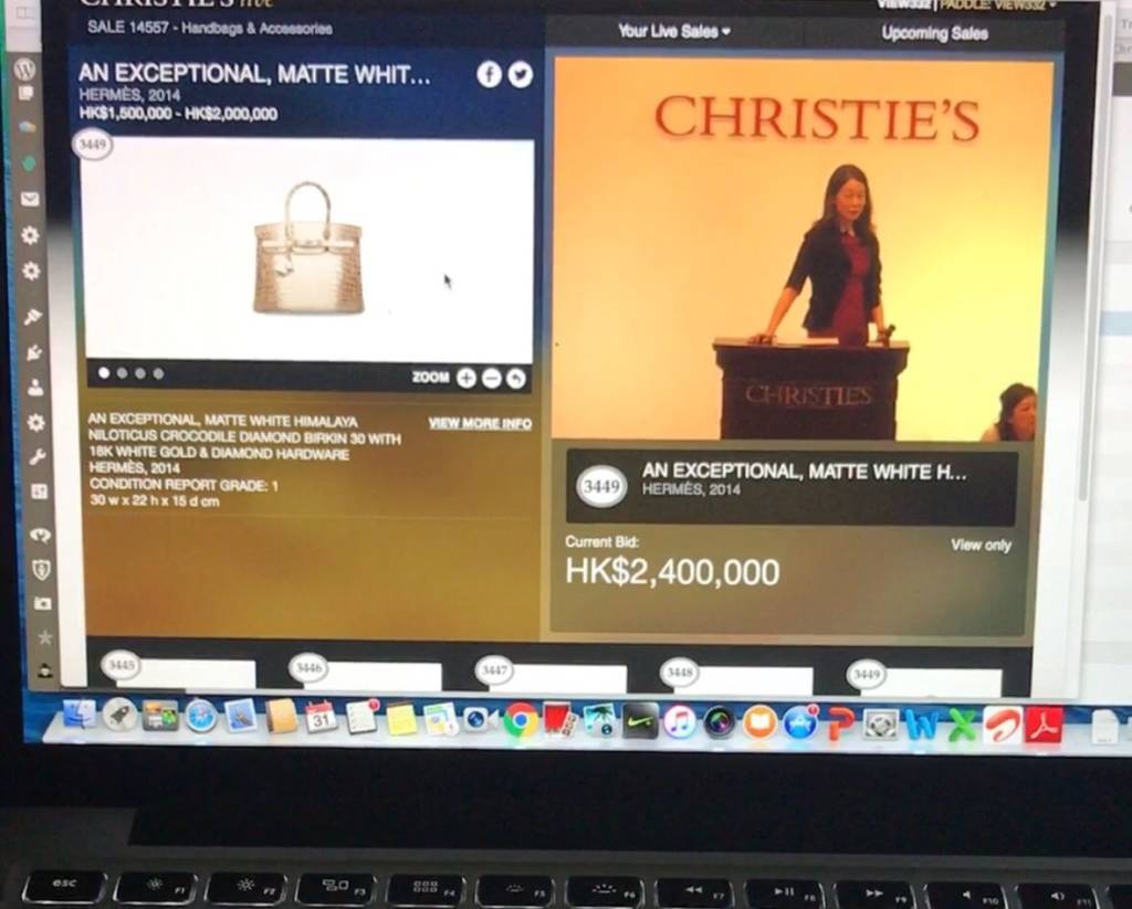 Hammer price was 2,400,00 Hong Kong dollars at the May Christie's Auction in Hong Kong. We stayed awake to see it live!