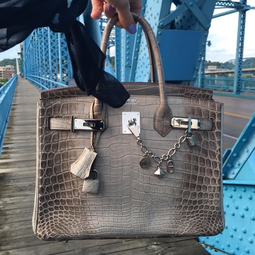 “My Gris Cendre Himalayan Birkin 30 …even with it’s blue ink stains from Hawaii is my very favorite”, says @swedishandstylish.