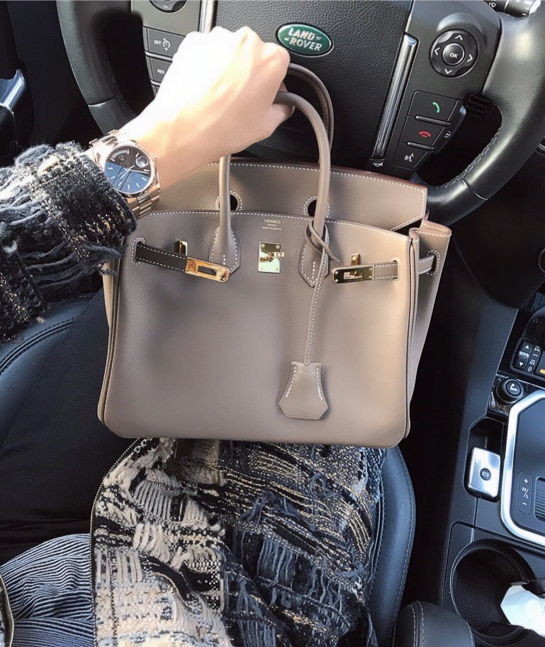 Replica Hermes Touch Birkin 30 Bag In Black Clemence and Shiny Niloticus  Crocodile Skin