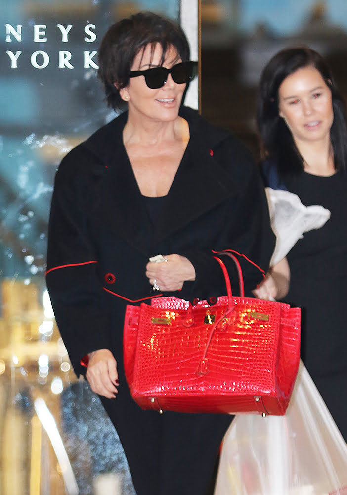 kris jenner blue birkin bag