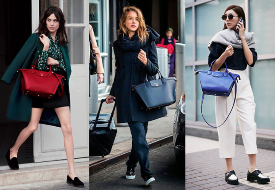 mylifestylenews: Six Chinese Celebrity Top Models Carry Longchamp LE PLIAGE®  CUIR