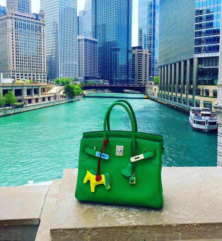 @pursebop's Ghillies Birkin explores chicago