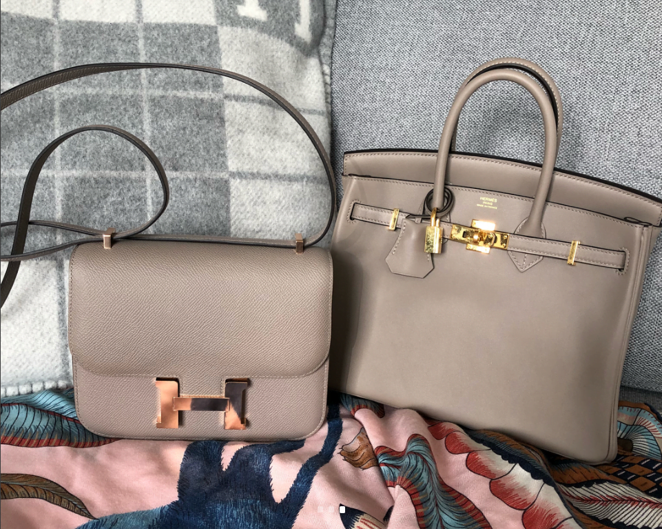 Hermès CRAIE (10) vs. GRIS PERLE (80) Color Comparison - Indoor/Outdoor  In-depth