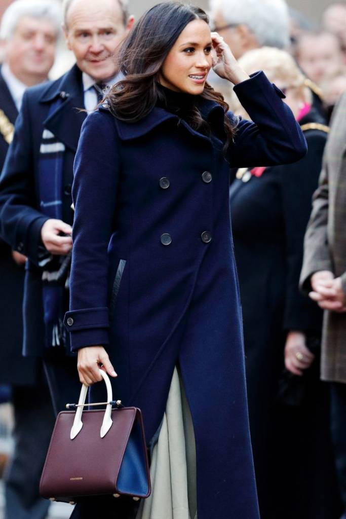 Markle in December 2017, in her first official appearance with Prince Harry since their engagement