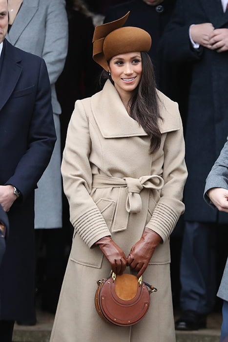 Meghan Markle at the royal family's 2017 Christmas service