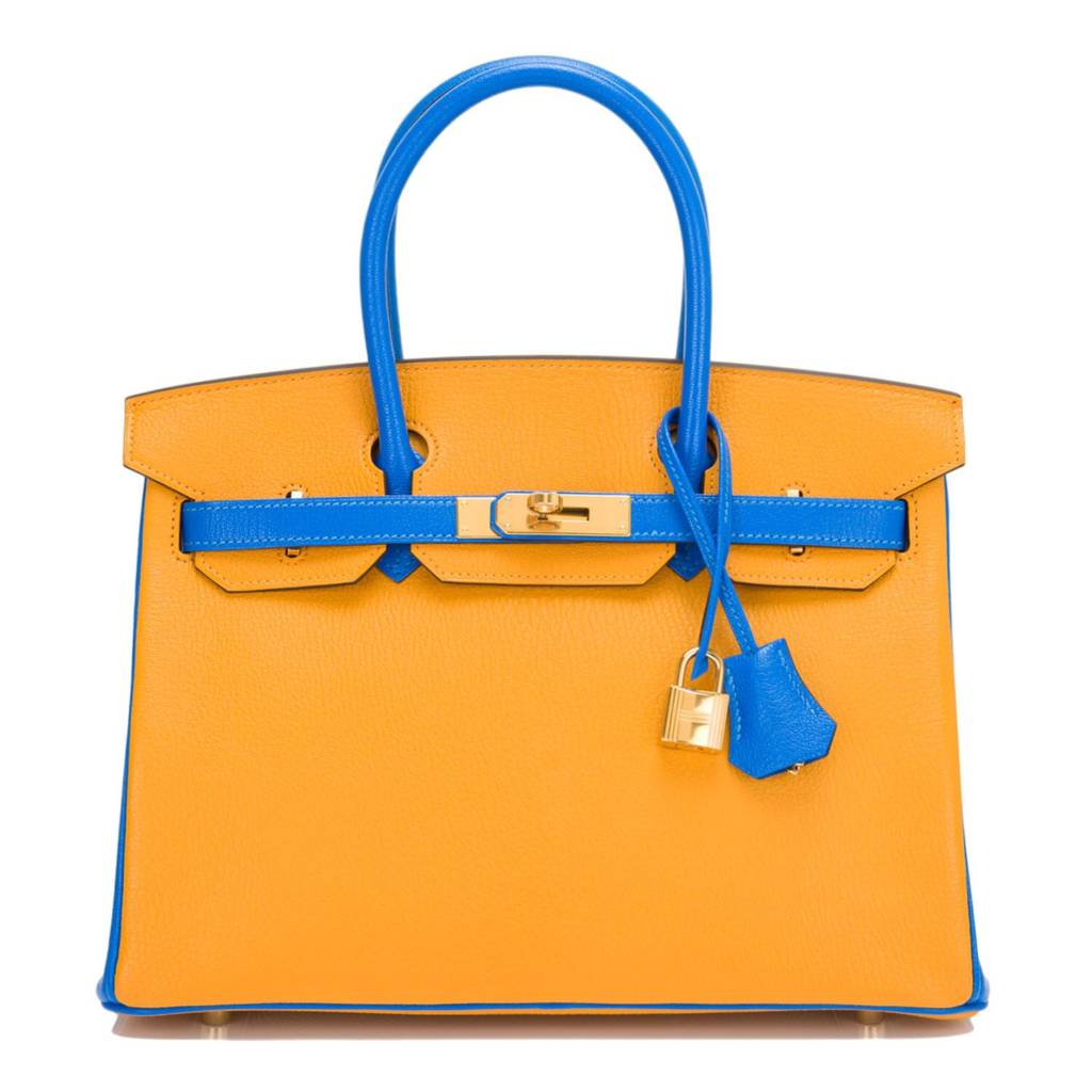 hermes blue paradise epsom birkin 30cm gold hardware