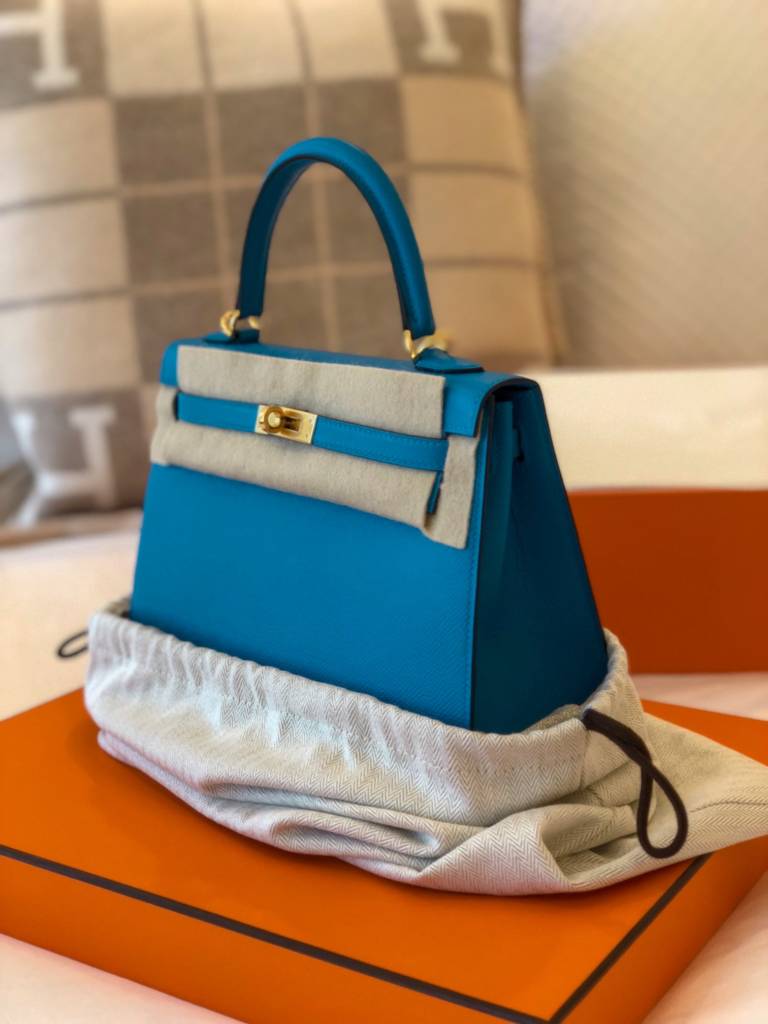 Hermes Kelly Sellier Blue Zanzibar