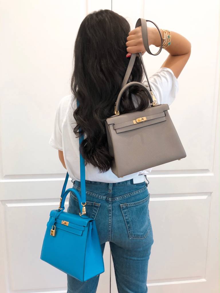 Hermes Kelly 25 Sellier Blue Zanzibar