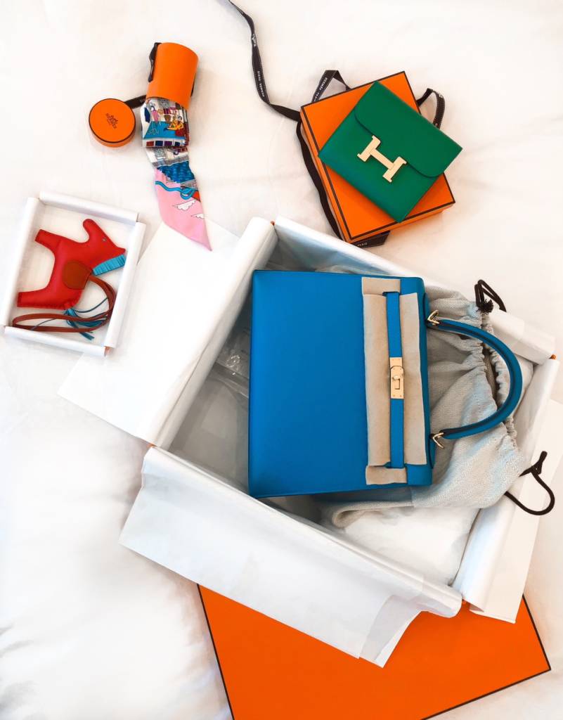 Hermes Kelly 25 Sellier Blue Zanzibar