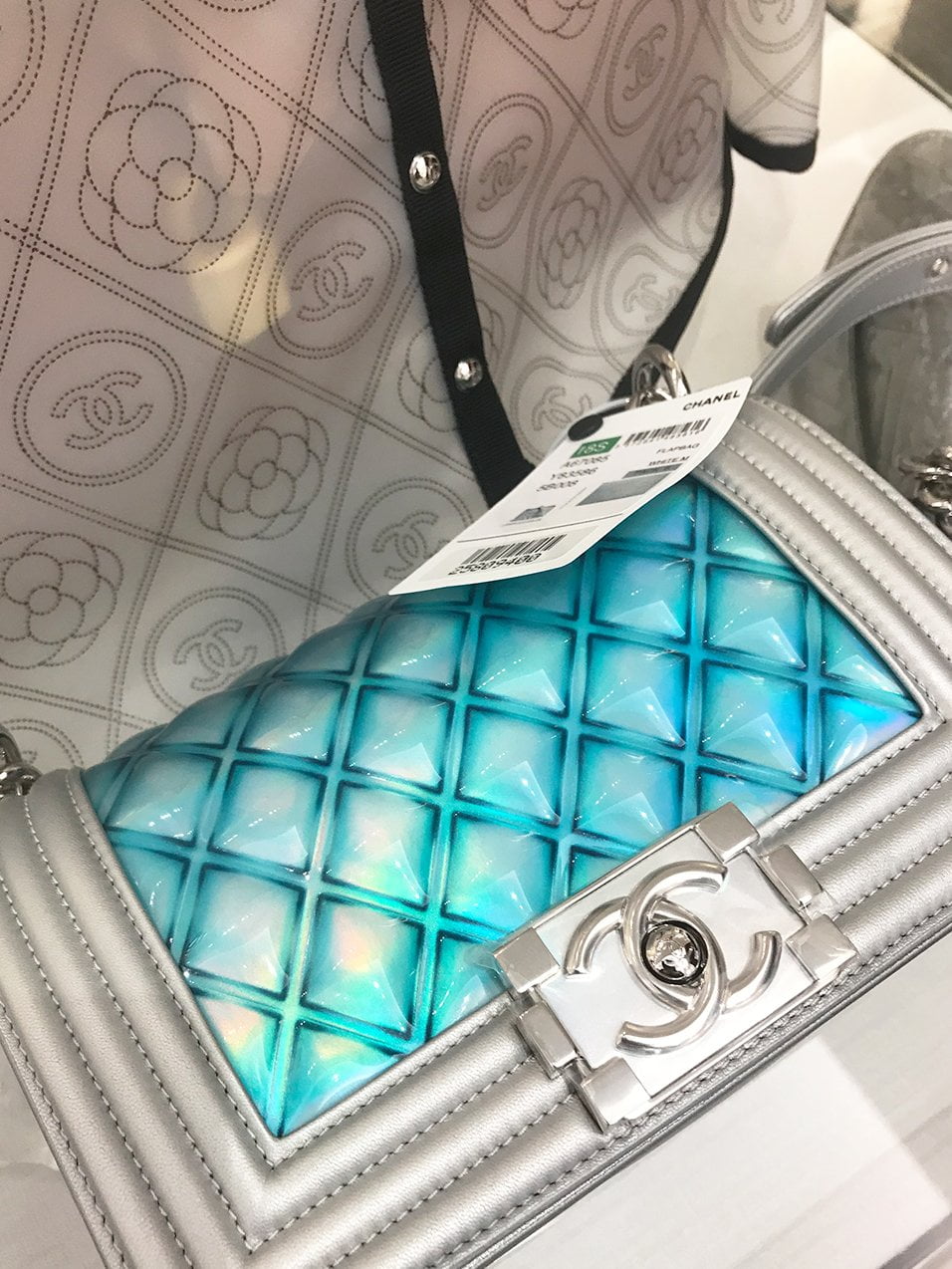 clear chanel boy bag purse